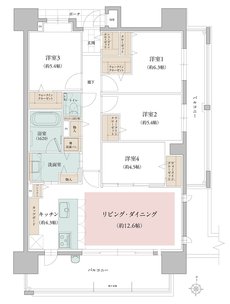 フリーディアシティ二日市 間取り C type select1
