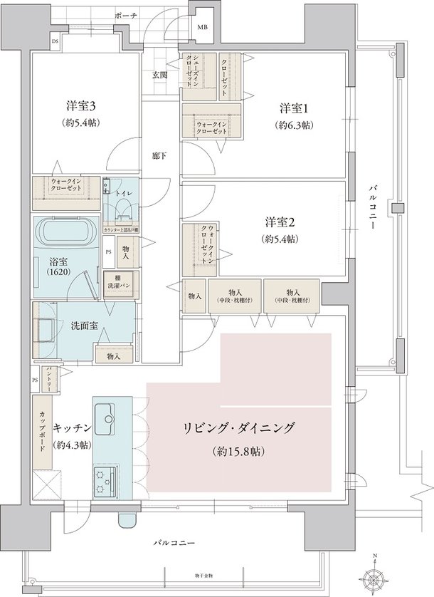 フリーディアシティ二日市 間取り C type select3