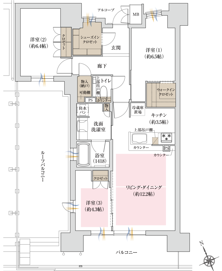 ジオ島本 間取り Jr type 1工区 ノースA棟