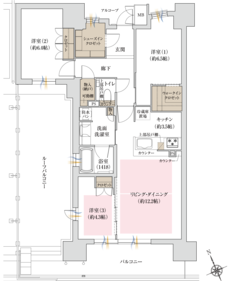 ジオ島本 間取り Jr type 1工区 ノースA棟