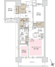 ジオ島本 間取り Ktype MENU2 1工区ノースA棟