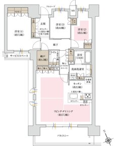 ジオ島本 間取り Tタイプ MENU1 2工区 サウス棟