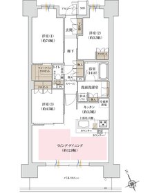 ジオ島本 間取り C3タイプ サウス棟 2工区