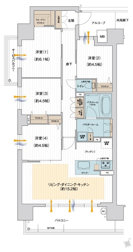 ハルモシティ 間取り Fタイプ