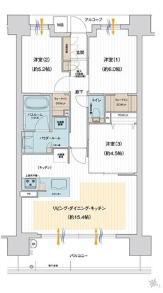 ハルモシティ 間取り O2タイプ（menu3）