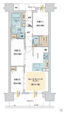 ハルモシティ 間取り Cタイプ