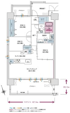 ポレスター唐津ザ・レジデンス 間取り Aタイプ MENU PLAN1