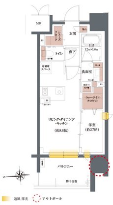 ソルティア千葉セントラル 間取り Cタイプ