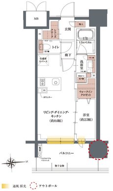 ソルティア千葉セントラル 間取り E1タイプ