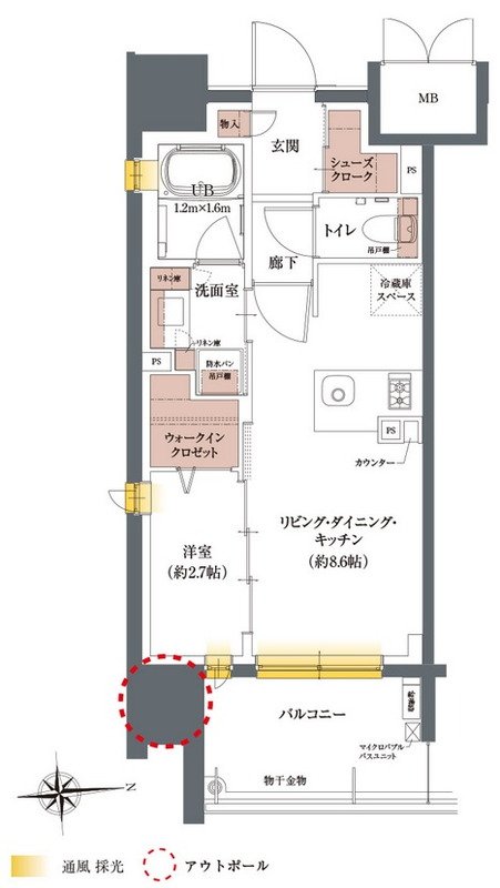 ソルティア千葉セントラル 間取り Dタイプ