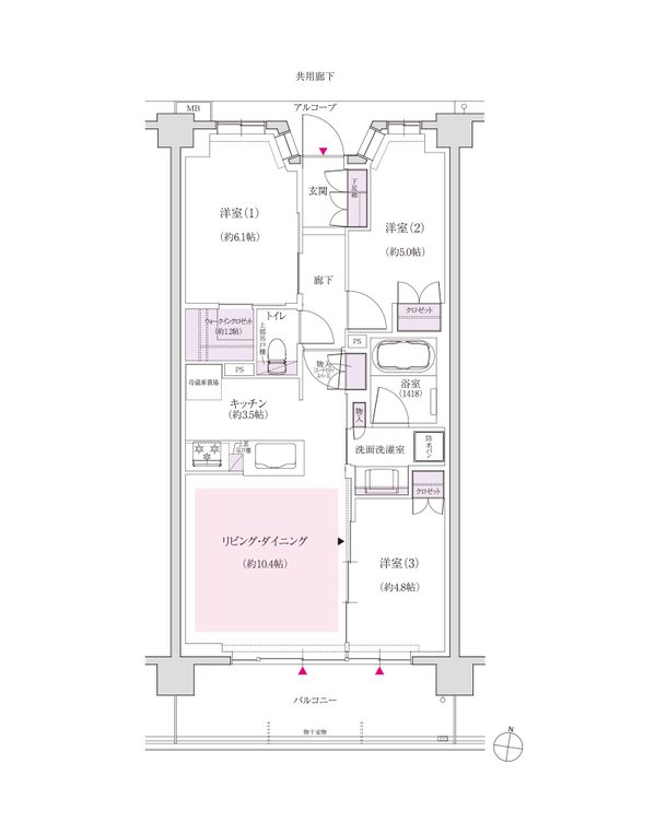 ジオ船橋夏見 間取り D2タイプ