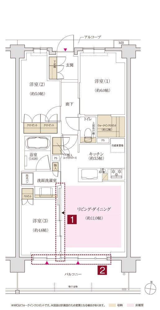 ジオ船橋夏見 間取り C1tタイプ