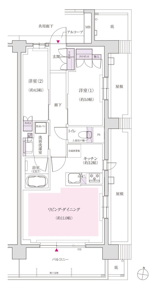 ジオ船橋夏見 間取り Lタイプ