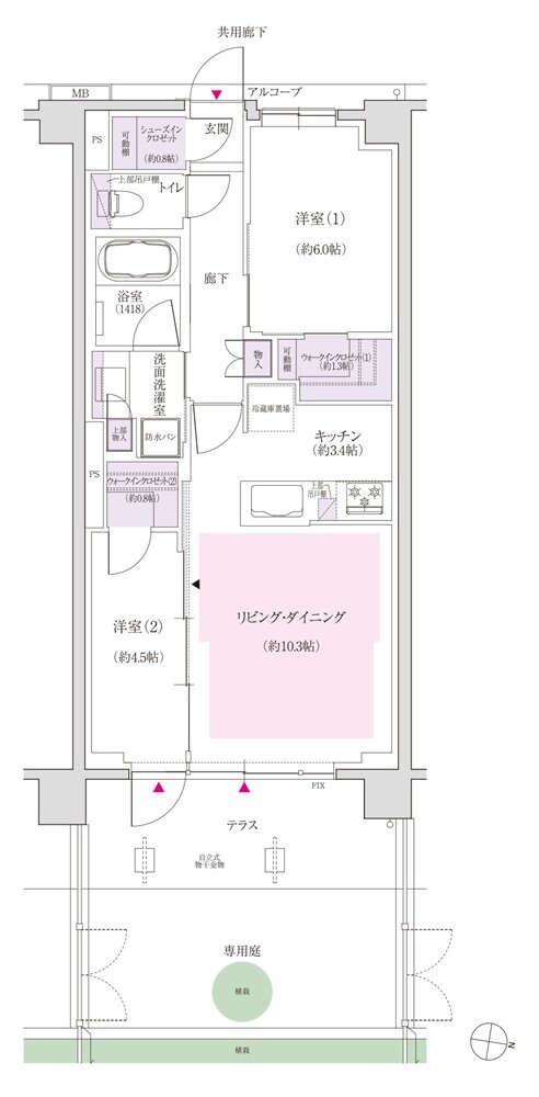 ジオ船橋夏見 間取り Htタイプ