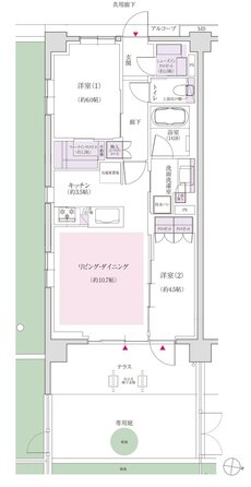 ジオ船橋夏見 間取り Ftタイプ