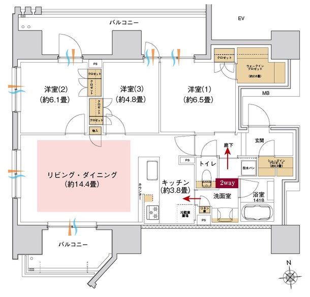 ブランシエラ宇都宮 悠久の杜 間取り A type【第2期予告】