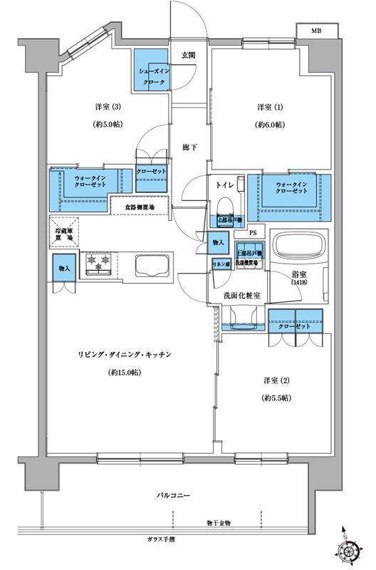 プレシス登戸 間取り Dタイプ
