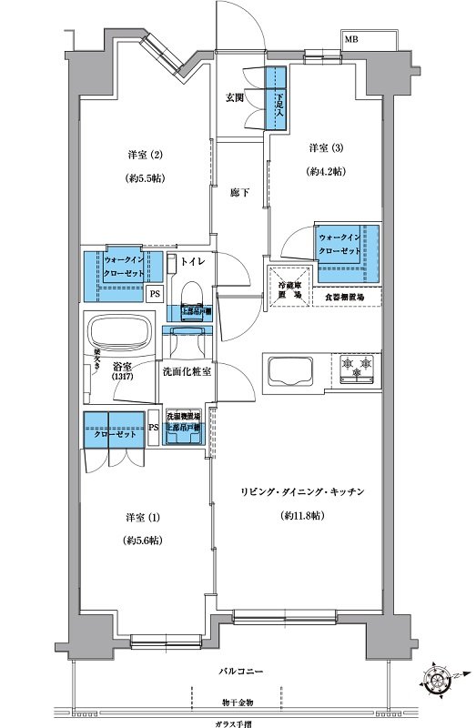 プレシス登戸 間取り Gタイプ