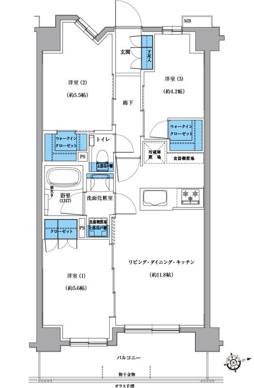 プレシス登戸 間取り Gタイプ