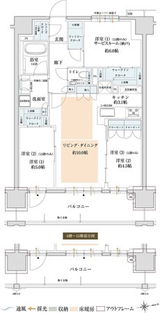 サンクレイドル夕陽丘ザ・レジデンス 間取り FI type