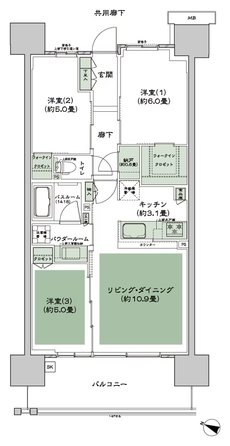 シティテラス中央林間 間取り B3-3 type