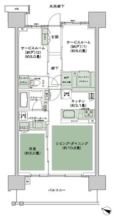 シティテラス中央林間 間取り B5 type