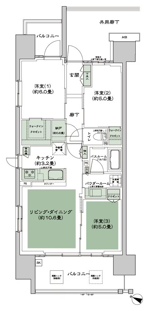 シティテラス中央林間 間取り A1 type