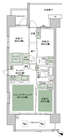 シティテラス中央林間 間取り A1 type