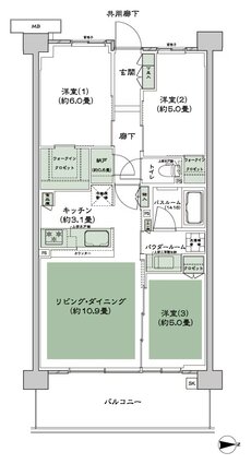 シティテラス中央林間 間取り C-B7 type
