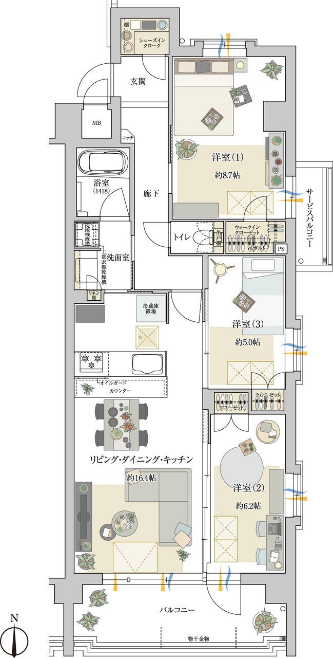 ドルチェヴィータ名古屋則武 間取り G type