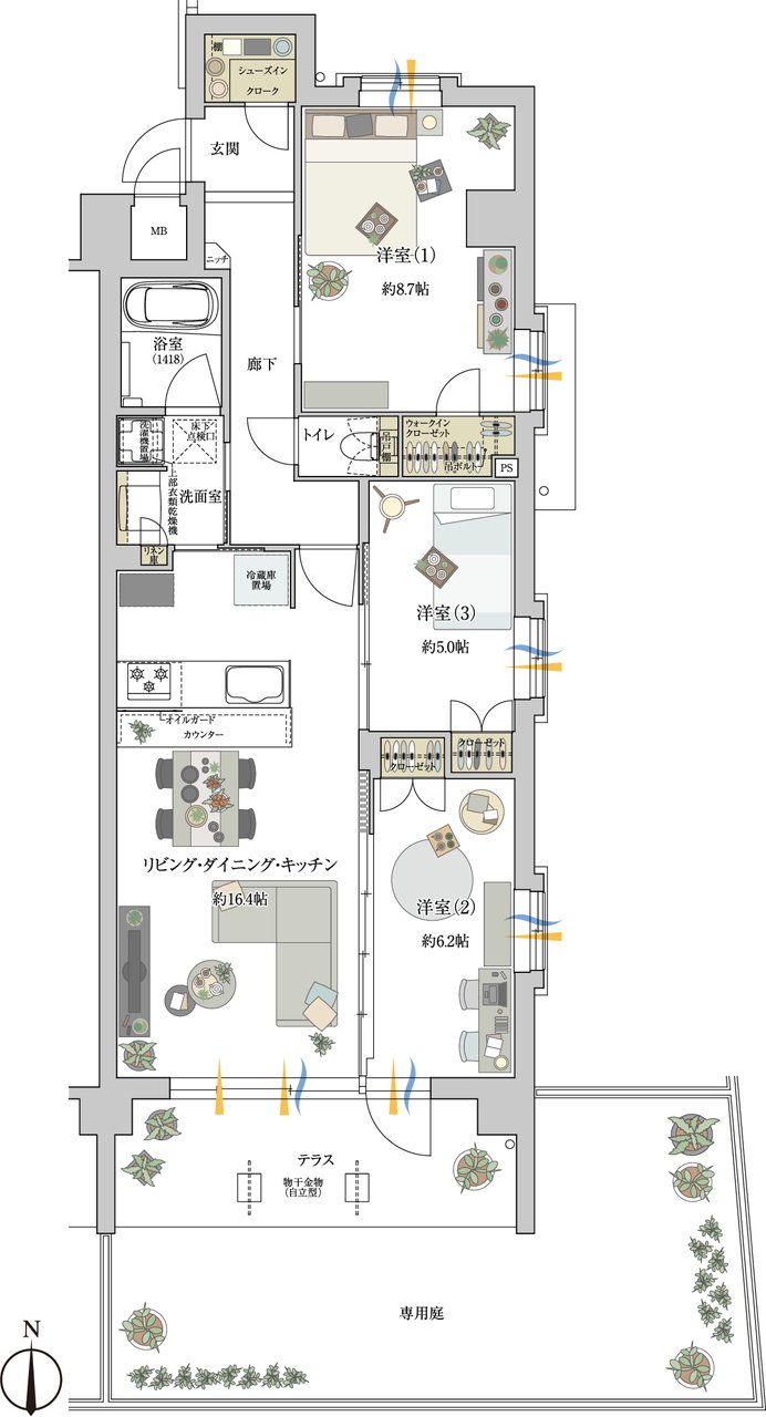 ドルチェヴィータ名古屋則武 間取り Gg type