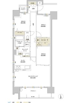 サーパス栗林公園ミッドグラン 間取り Aタイプ