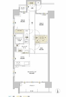 サーパス栗林公園ミッドグラン 間取り Aタイプ（間取り変更プラン）