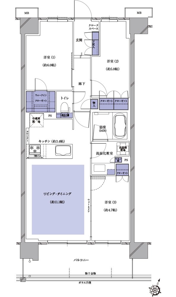 プレシス朝霞台ソルティエ 間取り Cタイプ