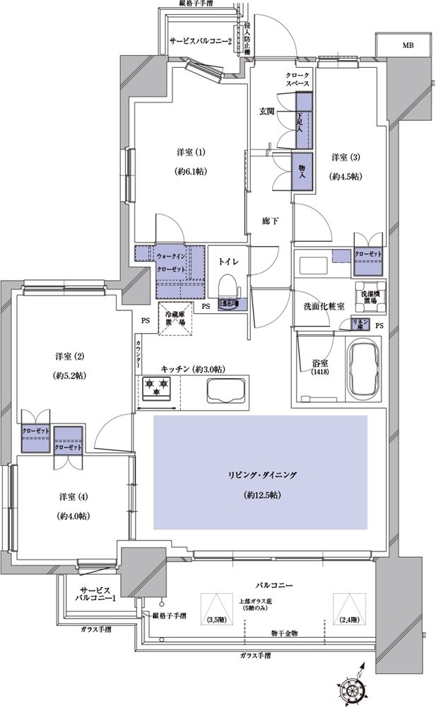 プレシス朝霞台ソルティエ 間取り Aタイプ