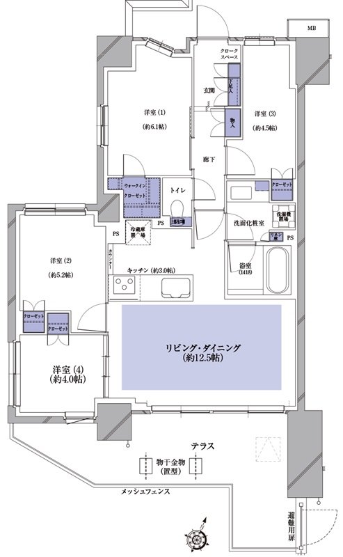 プレシス朝霞台ソルティエ 間取り Agタイプ
