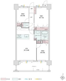 グランフォーレ長府侍町 間取り Eタイプ