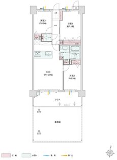 グランフォーレ長府侍町 間取り E1タイプ