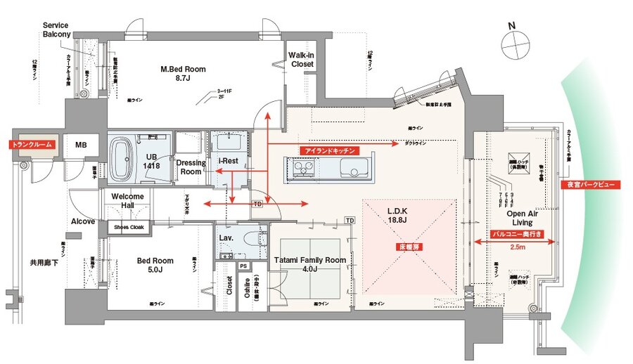 アーティックス夜宮パークアヴェニュー 間取り C type