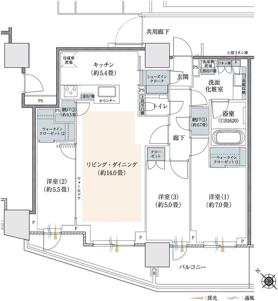 プラウドタワー相模大野クロス 間取り R-TYPE