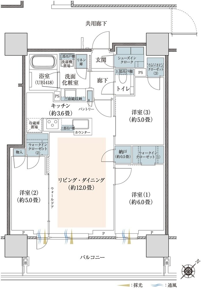 プラウドタワー相模大野クロス 間取り F-TYPE