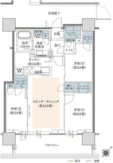 プラウドタワー相模大野クロス 間取り F-TYPE