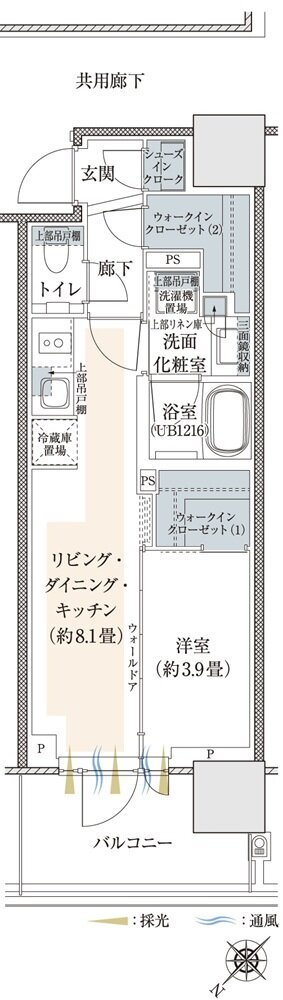 プラウドタワー相模大野クロス 間取り N1-TYPE(セレクト1)