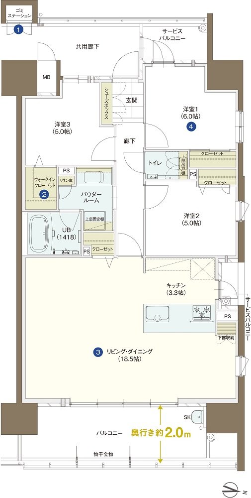 アーバンパレス諫早駅 間取り F1 type