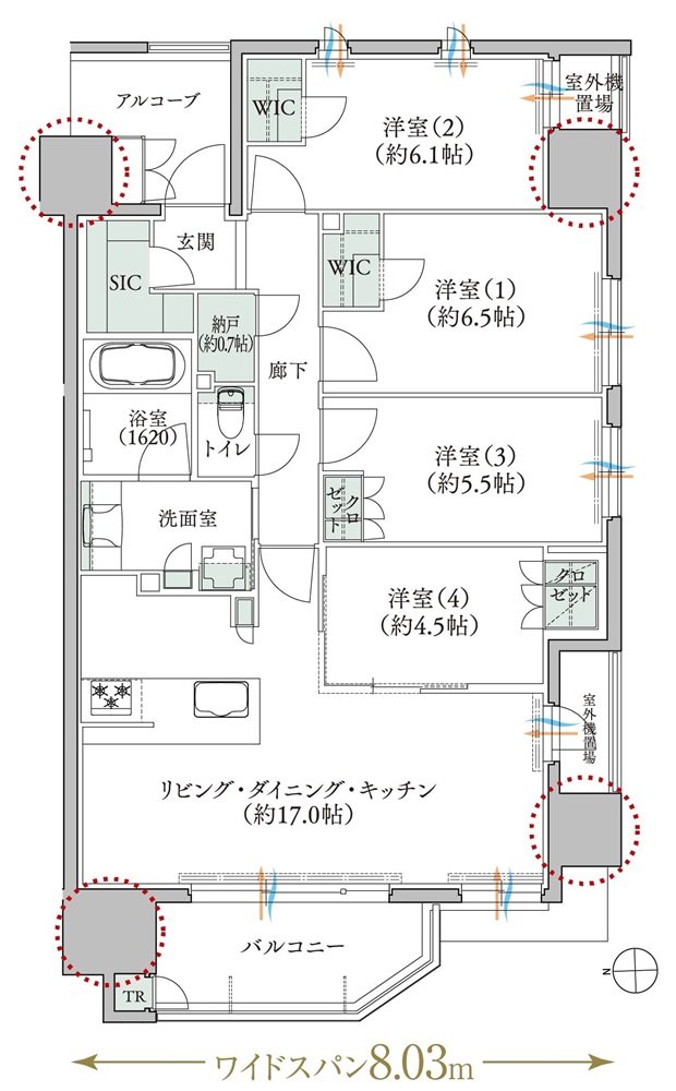 レ・ジェイド上通 間取り D TYPE