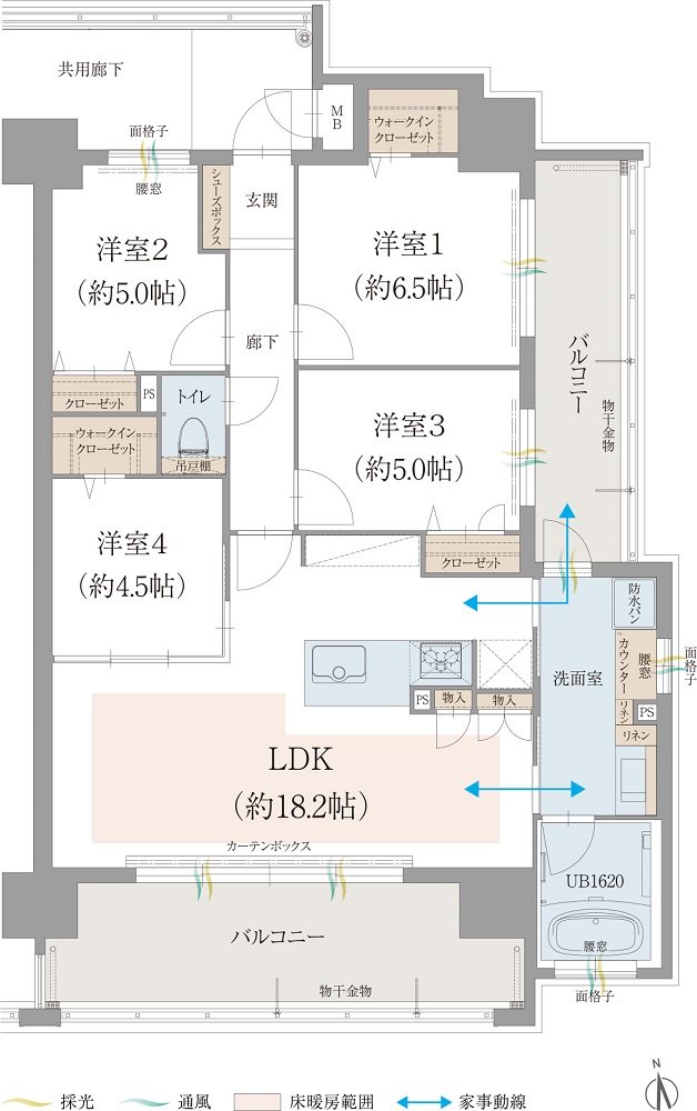 オーヴィジョン古賀駅 間取り D type MENU PLAN