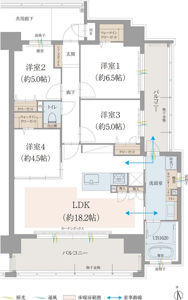 オーヴィジョン古賀駅 間取り D type MENU PLAN