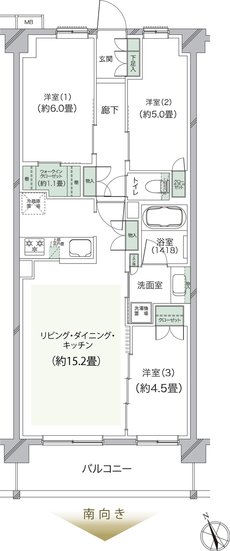 クレストフォルム湘南鵠沼 間取り Bタイプ