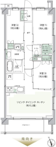 クレストフォルム湘南鵠沼 間取り Eタイプ