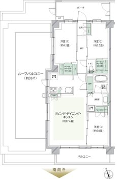 クレストフォルム湘南鵠沼 間取り Frタイプ